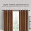 Sherwood Home Orlando Blockout Eyelet Curtain Pair Rust 225x223cm Carousel 2