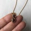 Vintage Dark Red Crystal Stone Pendant Necklace Carousel 10