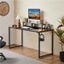 55-inch Large Computer Desk with Movable Monitor Stands Home Office Desk Carousel 1