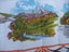 Vintage 50s Kiwiana Tablecloth Birds Flora & City Images MINT Carousel 4