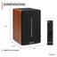 Active Bookshelf Speaker Set 120W BT Wood Carousel 15