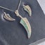 Sterling Silver Paua Silver Fern Earrings & Necklace Set Carousel 1