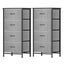 Set Of 2 Chest Of 4 Drawers Storage Dresser Tallboy Grey Carousel 2