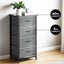 Set Of 2 Chest Of 4 Drawers Storage Dresser Tallboy Grey Carousel 6