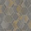 Wallpaper. CASSIUS - Yellow/Grey. #91282 Lot A. PTW. Carousel 2
