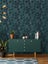 Wallpaper. CASSIUS - Teal/Silver. #91281 Lot B. PTW. Carousel 4