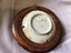 Antique Edwardian porcelain portrait in ornate wooden frame Carousel 2