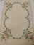 A lovely bright linen hand embroidered Doily/tray cloth Carousel 1