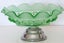 ***STRIKING VINTAGE GREEN GLASS COMPORT*** Carousel 1