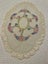 A lovely bright linen hand embroidered Doily/tray cloth Carousel 1