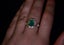 14ct Yellow Gold Art Deco Style Emerald & Diamond Ladies Ring Carousel 7