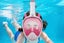 Full Face Snorkel Mask 180 Degree Panoramic View Anti-Fog and Leak Proof -Pink Carousel 6