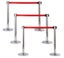 Crowd Control Queue Barrier Fence/ SET 1 pair/ Adjustable/ Silver/ Isolation/NEW Carousel 11