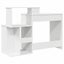 Desk With Storage White 120.5 X 44 X 88.5 Cm Engineered Wood Nlkaia Carousel 9