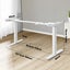 Electric Standing Desk Leg Frame Dual Motor White Carousel 3