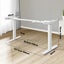 Electric Standing Desk Frame Only Dual Motor White Height Adjustable Carousel 3