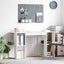 Desk With Storage White 130 X 50.5 X 75 Cm Engineered Wood Nlkakn Carousel 1