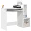 Desk With Shelf White 106 X 40 X 88.5 Cm Engineered Wood Nlkall Carousel 4