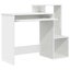 Desk With Shelf White 106 X 40 X 88.5 Cm Engineered Wood Nlkall Carousel 6