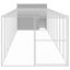 Dog House With Run Light Grey 214x1069x181 Cm Galvanised Steel Tonkoao Carousel 3