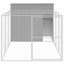 Dog House With Run Light Grey 214x457x181 Cm Galvanised Steel Tonkoxl Carousel 3