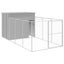 Dog House With Run Light Grey 214x457x181 Cm Galvanised Steel Tonkoxl Carousel 9