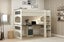 Miami King Single Loft Bunk, Large Desk - Nordic White & Dark Grey Carousel 2