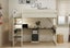 Miami King Single Loft Bunk, Large Desk - Nordic White & Dark Grey Carousel 5