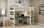 Miami King Single Loft Bunk, Large Desk + Mobile Unit - Nordic White & Dark Grey Carousel 1