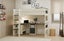 Miami King Single Loft Bunk, Large Desk + Mobile Unit - Nordic White & Dark Grey Carousel 2