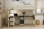 Miami King Single Loft Bunk, Large Desk + Mobile Unit - Nordic White & Dark Grey Carousel 4