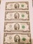 4 Consecutive Serial Number $2 Notes Two Dollar Bills uncirculated Crisp 2009 Carousel 1