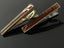 Vintage Money lapel or Tie Clips inlaid lucite laminate parquetry mid-century Carousel 2