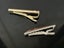 Vintage Money lapel or Tie Clips inlaid lucite laminate parquetry mid-century Carousel 4
