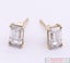 9ct Yellow Gold Cubic Zirconia Emerald-Cut Studs ~ 1.10 grams! Carousel 1