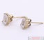 9ct Yellow Gold Cubic Zirconia Emerald-Cut Studs ~ 1.10 grams! Carousel 3