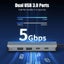 iLead 6 in 2 USB Hub with USB-C USB-A Multiport Adapter RJ45 1000M Ethernet Port Carousel 6