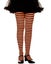 Black and Orange Striped Girls Tights Carousel 1