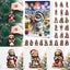24PCS Jesus Pendant Christmas Advent Calendar 2D Acrylic Countdown Pendant Carousel 3