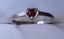 Genuine pyrope garnet heart solitaire sterling silver ring Carousel 6