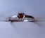 Genuine pyrope garnet heart solitaire sterling silver ring Carousel 5