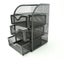 NNETM 4 Tier Mesh Desk Organizer with 3 Drawers - Efficient Desk Organization Carousel 3