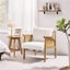 Boucle Upholstered Accent Chair Lounge Chair Carousel 1