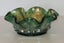 ***VINTAGE IMPERIAL GREEN GRAPE PATTERN RUFFLED EDGE CARNIVAL GLASS BOWL*** Carousel 2