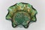 ***VINTAGE IMPERIAL GREEN GRAPE PATTERN RUFFLED EDGE CARNIVAL GLASS BOWL*** Carousel 3
