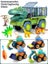 NNEOBA toy car suit boy puzzle Tyrannosaurus excavator car crane drop resistance Carousel 6