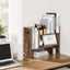 NNETM Desktop Storage Rack Bookshelf - Brown Carousel 3