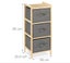 3 Drawer Storage Chest Bedroom Bathroom Wooden Cabinet with 3 Fabric Box Inserts Carousel 5