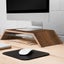 NNETM Premium Black Walnut Monitor Stand Riser with Underneath Storage Carousel 2