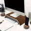 NNETM Premium Black Walnut Monitor Stand Riser with Underneath Storage Carousel 4